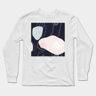 Abstract Shapes Rose Ashes Long Sleeve T-Shirt